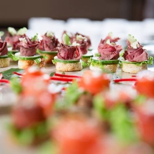 canapes-with-meat-cucumber-buffe